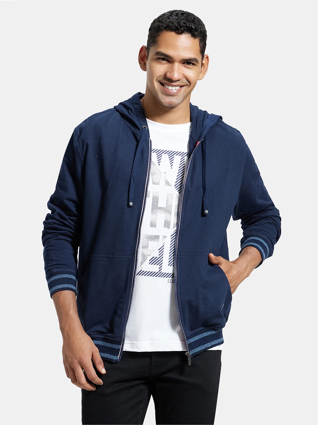 

Jockey Men Blue Sporty Jacket