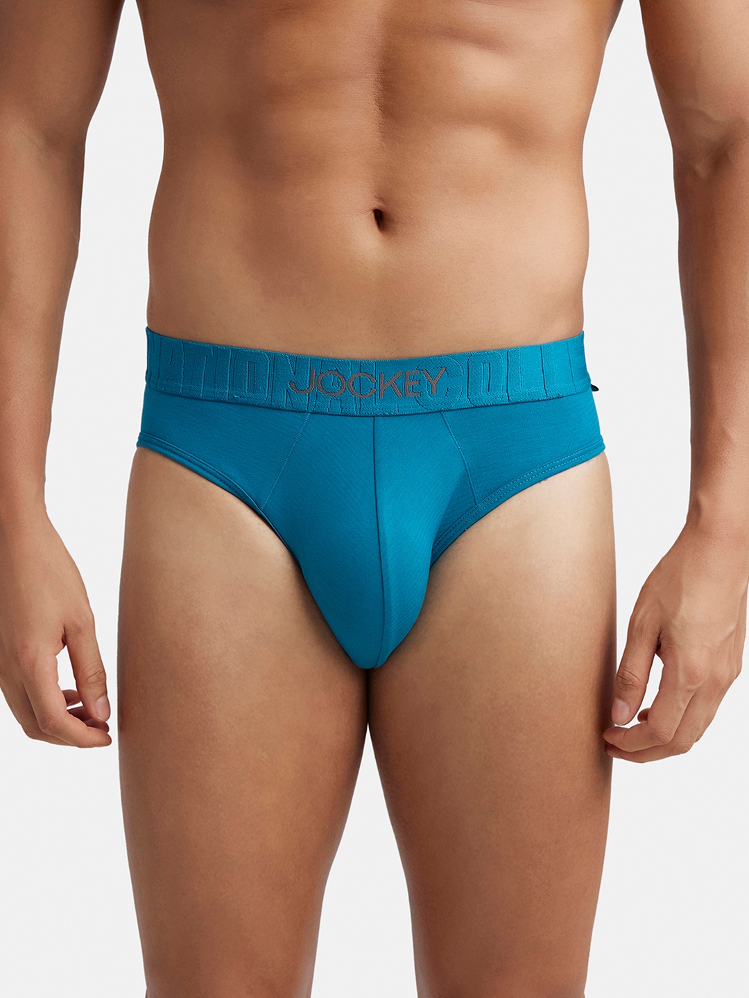 

Jockey Supima Cotton Stretch Solid Brief with Ultrasoft Waistband-IC31, Blue