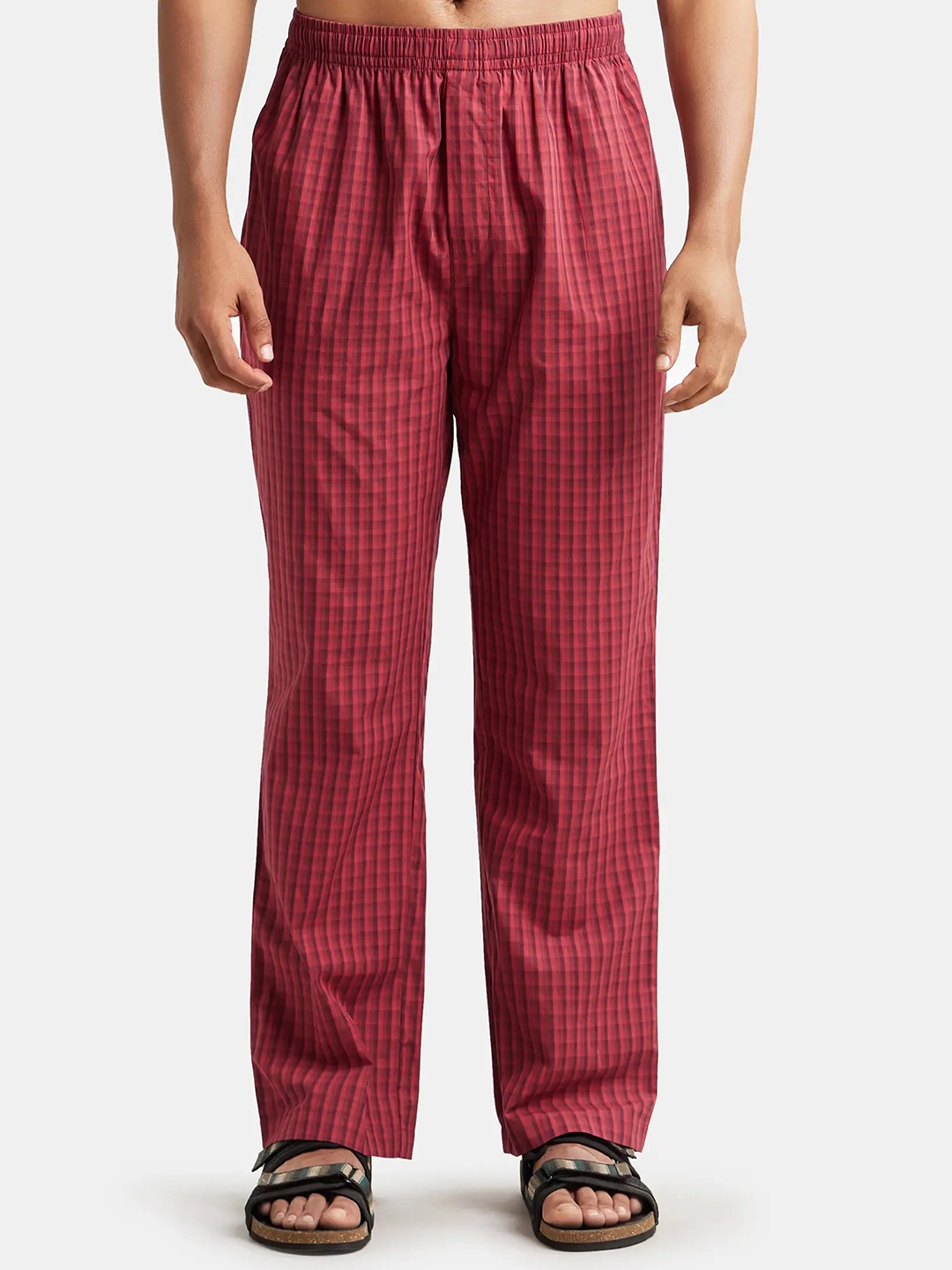 

Jockey Men Red Checked Pure Cotton Lounge Pants