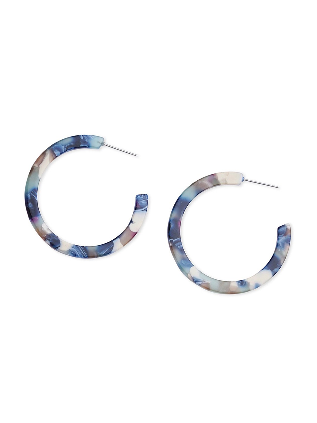 

Blisscovered Multicoloured Circular Half Hoop Earrings, Multi