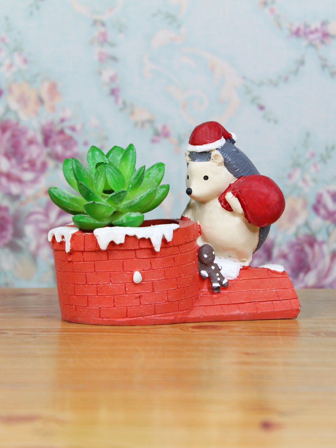 

Wonderland Red Hedgehog Santa Planter