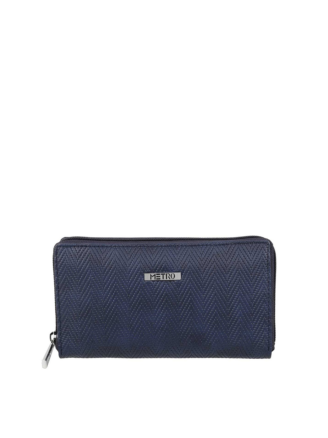 

Metro Blue Textured Purse Clutch