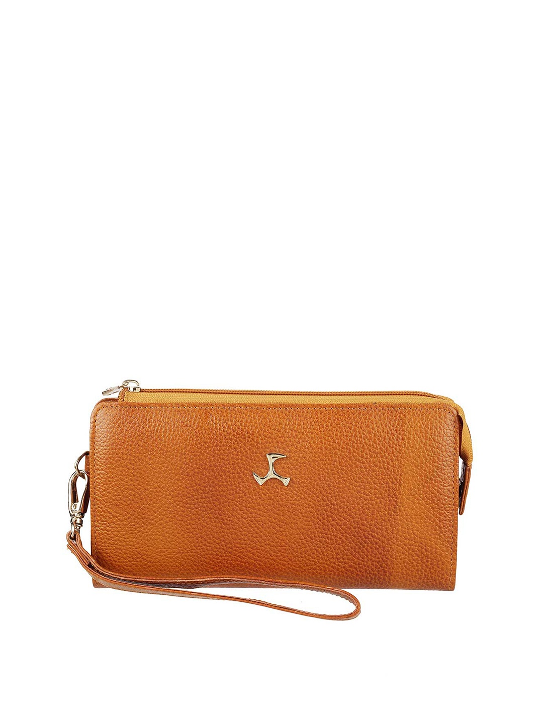 

Mochi Women Tan Brown Wallet with Wrist Loop