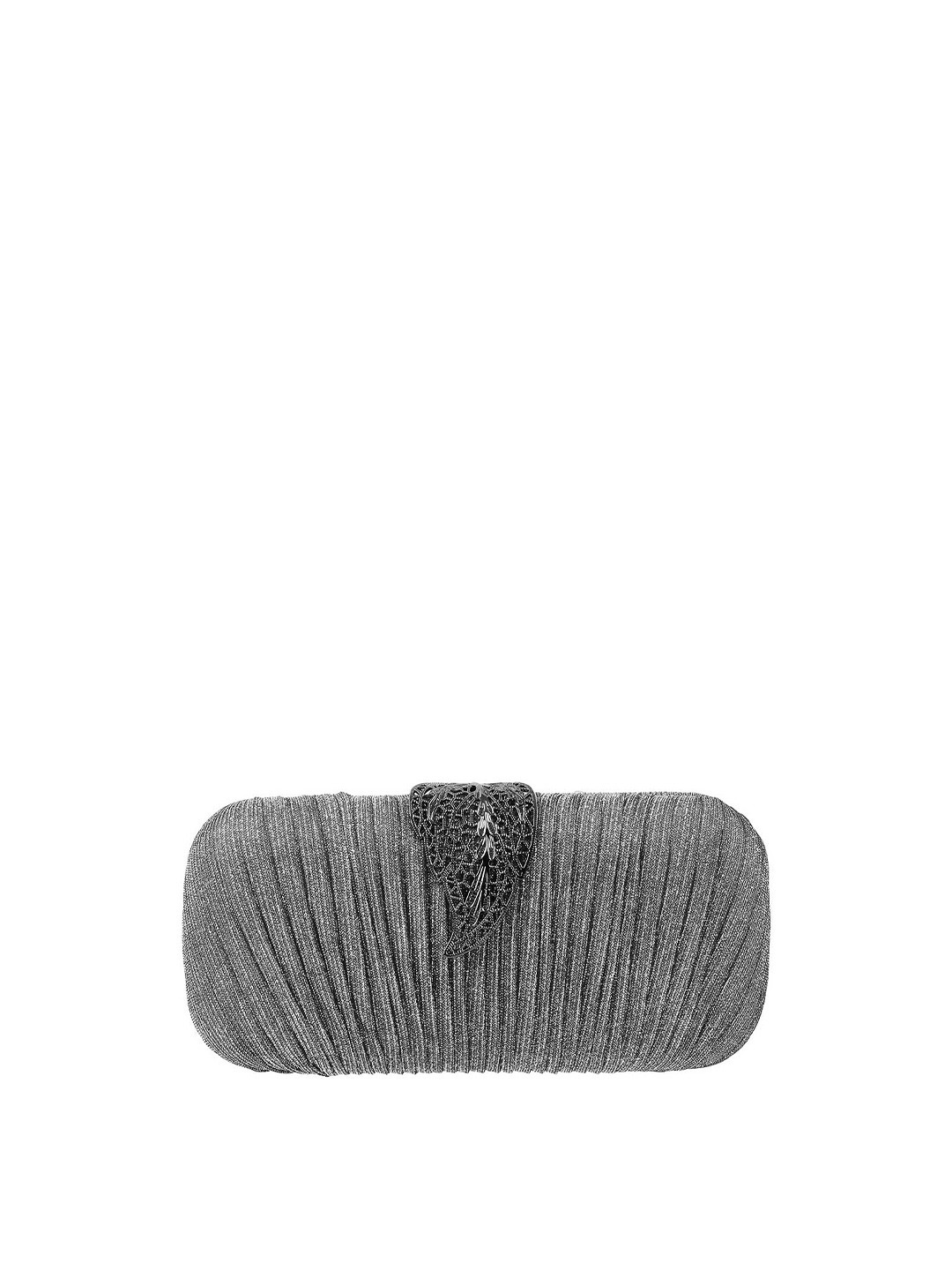 

Mochi Women Grey Embellished Clutch