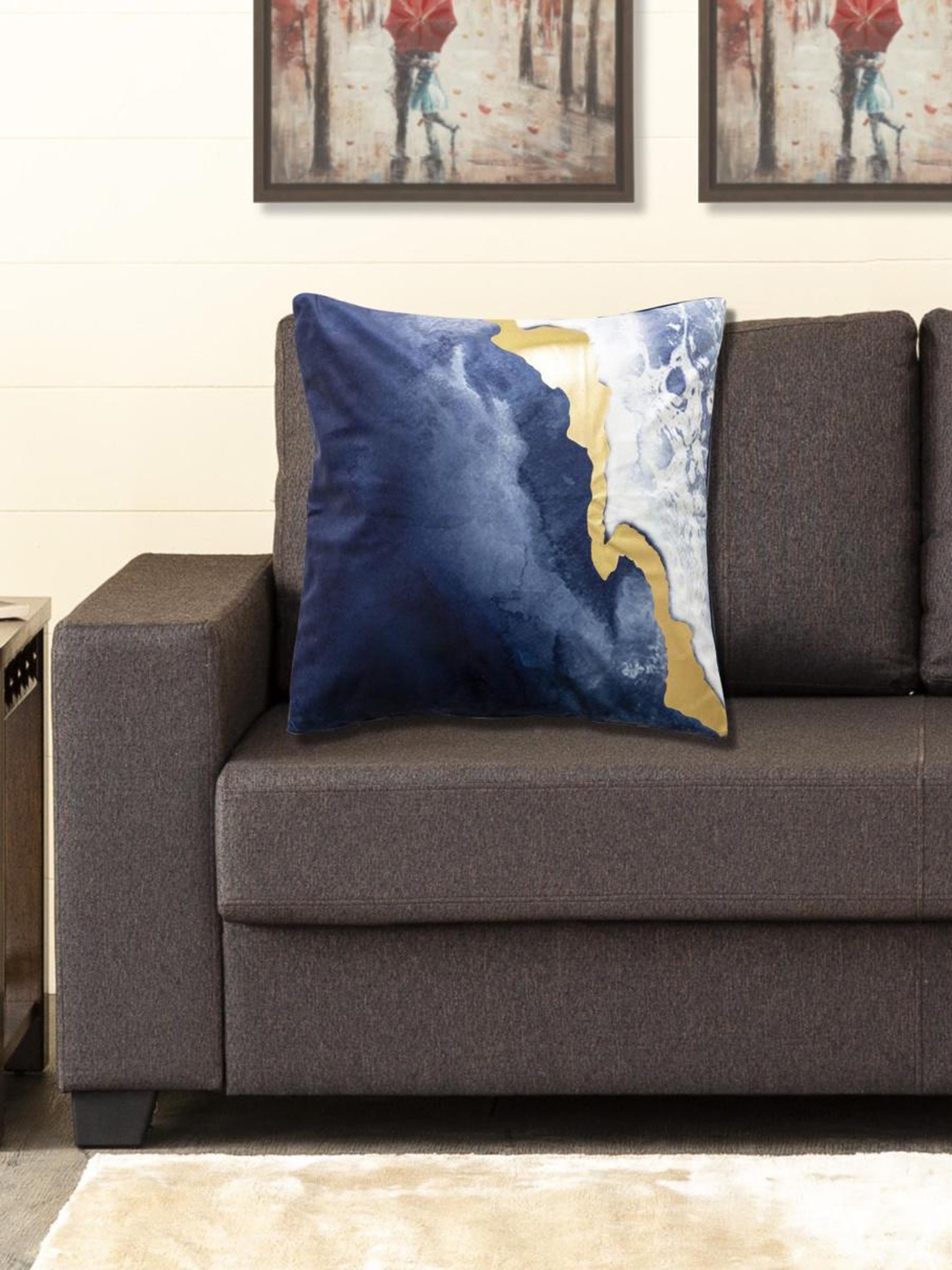 

Home Centre Blue & Yellow Colourblocked Square Cushion Covers