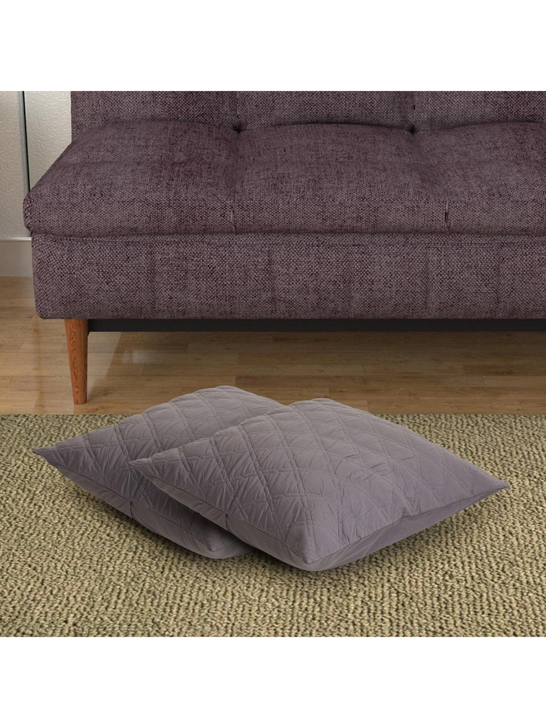 

Home Centre Grey Set of 2 Square Cushion Covers