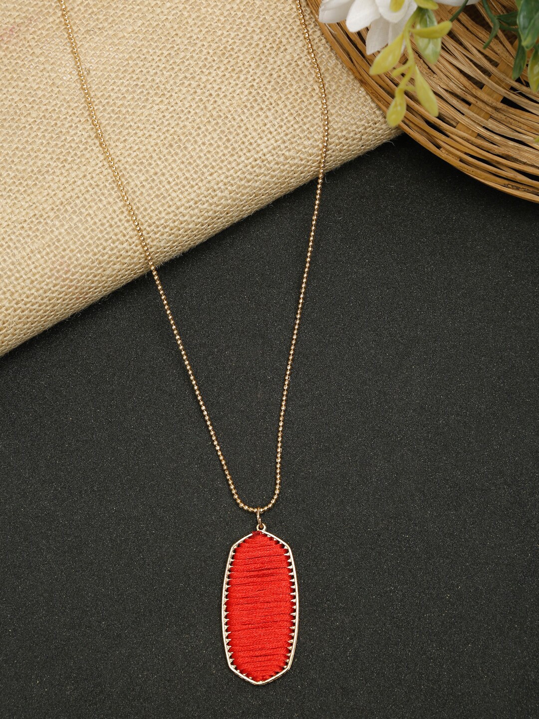 

NEUDIS Women Gold Plated Thread Work Long Necklaces