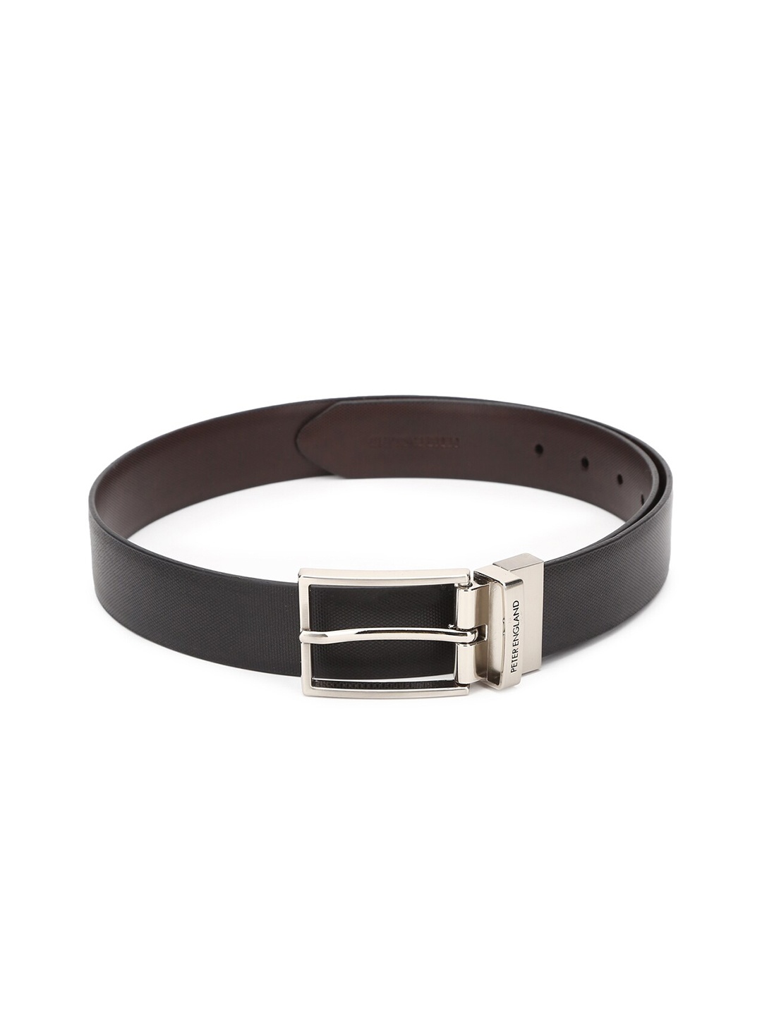 

Peter England Men Brown Textured PU Formal Belt
