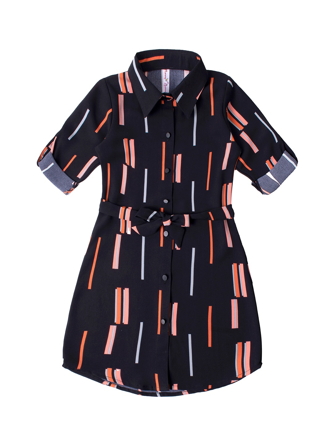 

Hunny Bunny Black Georgette Shirt Dress