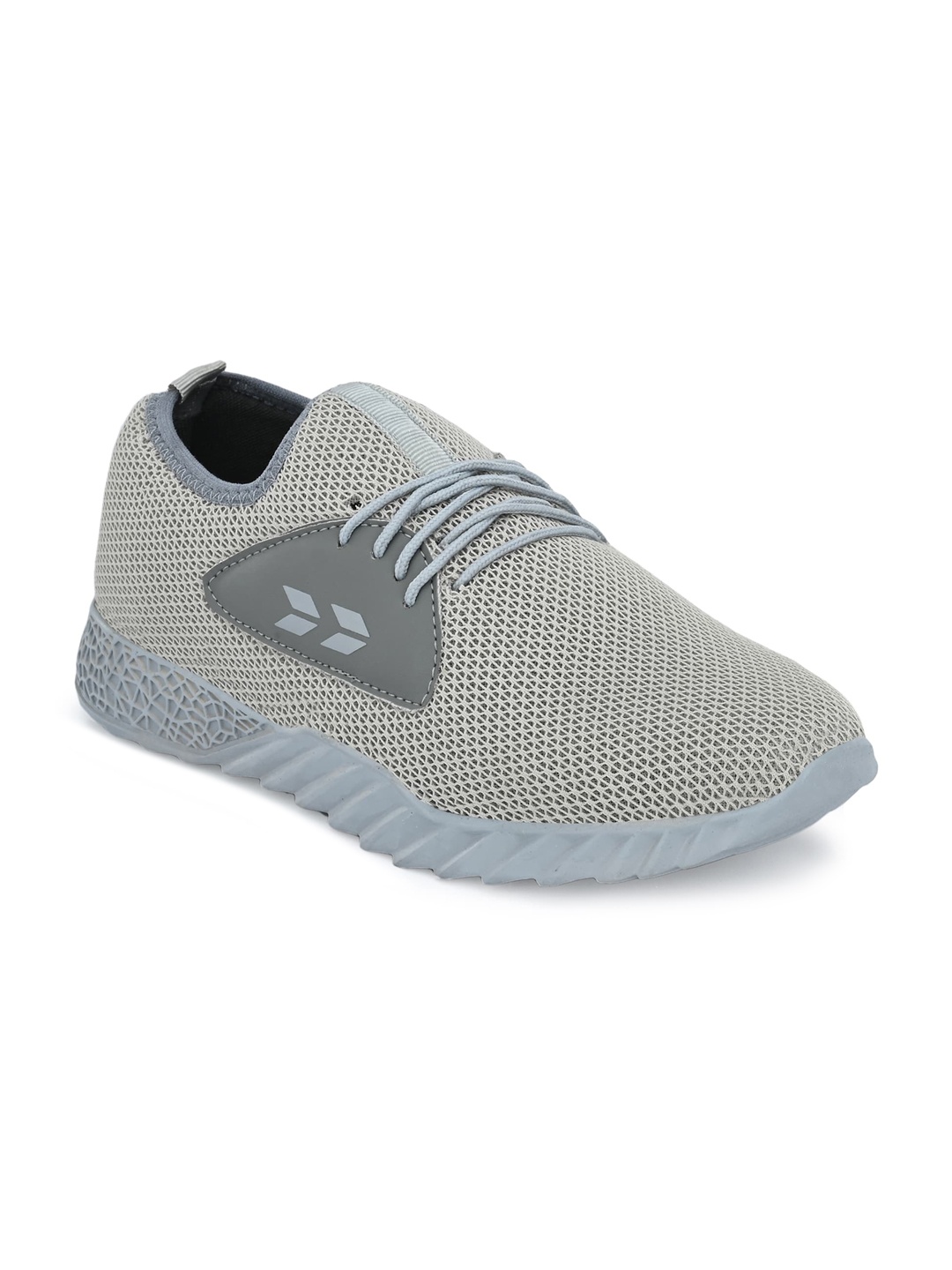 

Crew STREET Men Grey Woven Design Sneakers