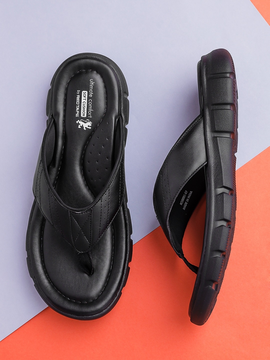 

Red Tape Men Black Comfort Sandals