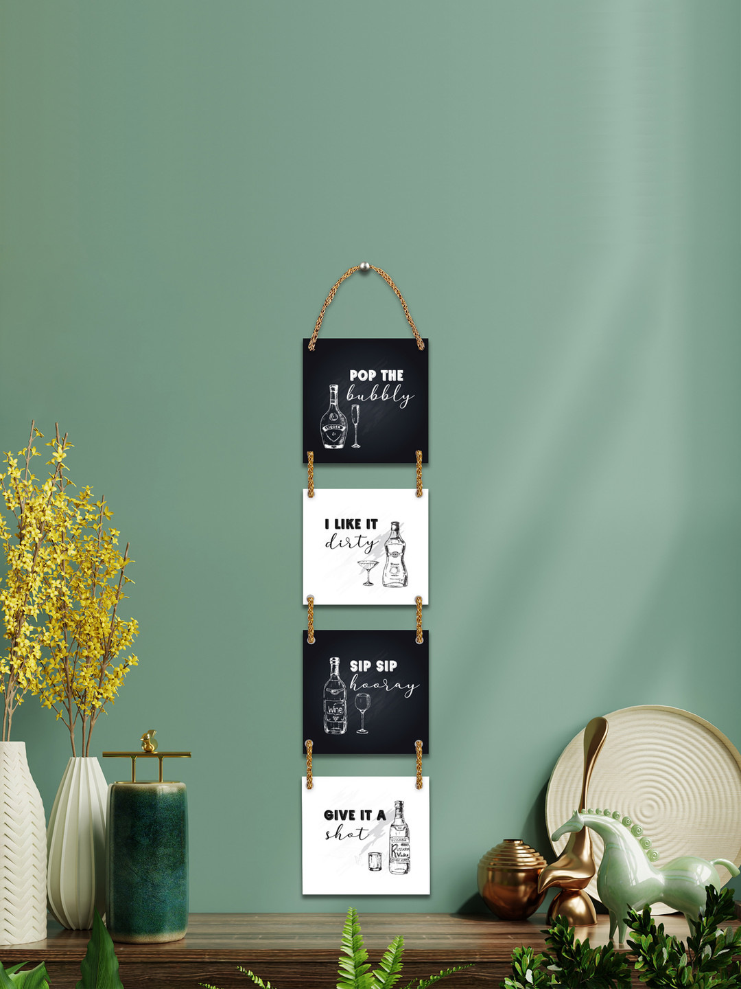 

ROMEE Wooden Wall Hangings Decor, Multi