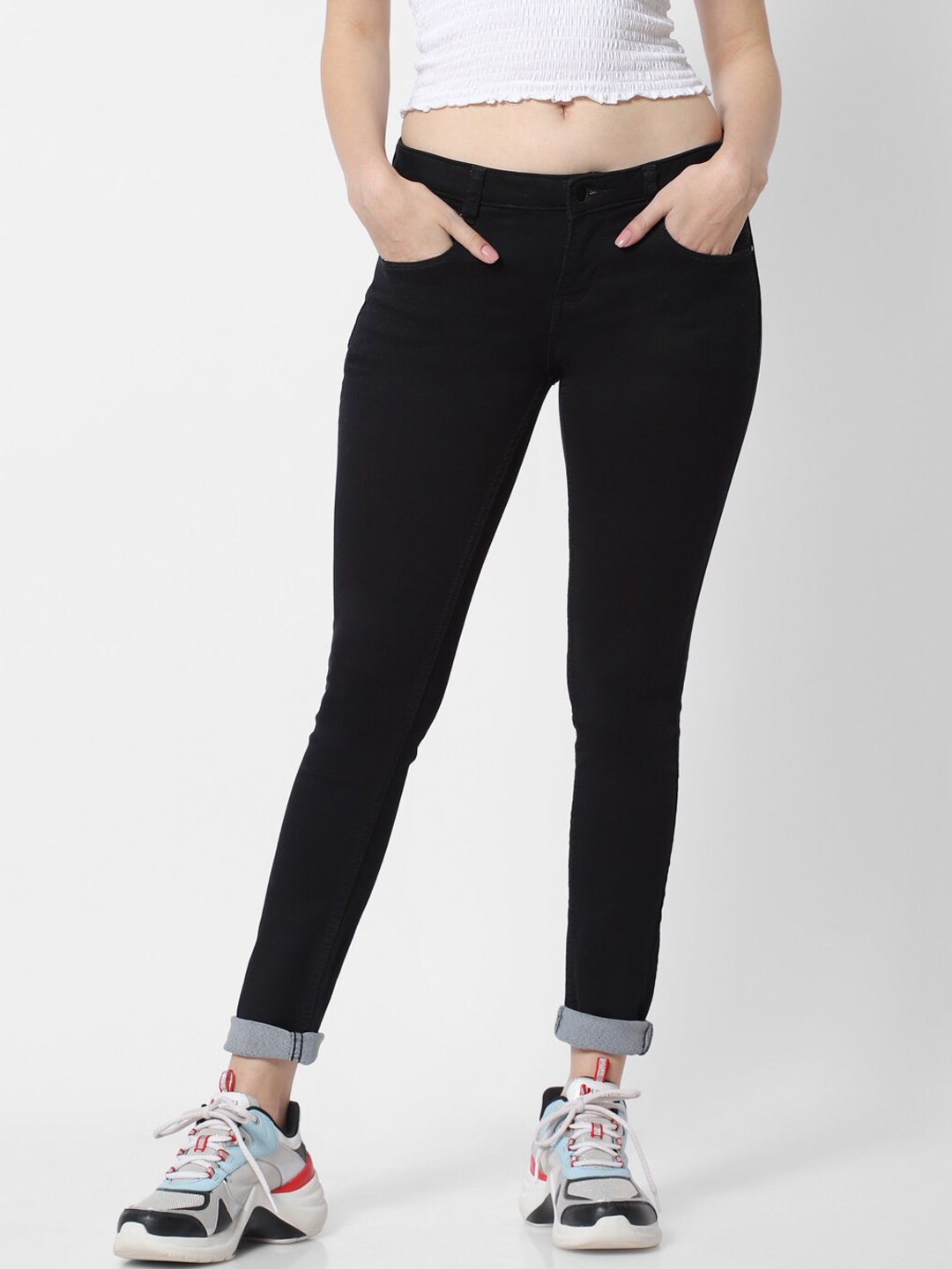 MARCA Disati Women Black Skinny Fit Jeans