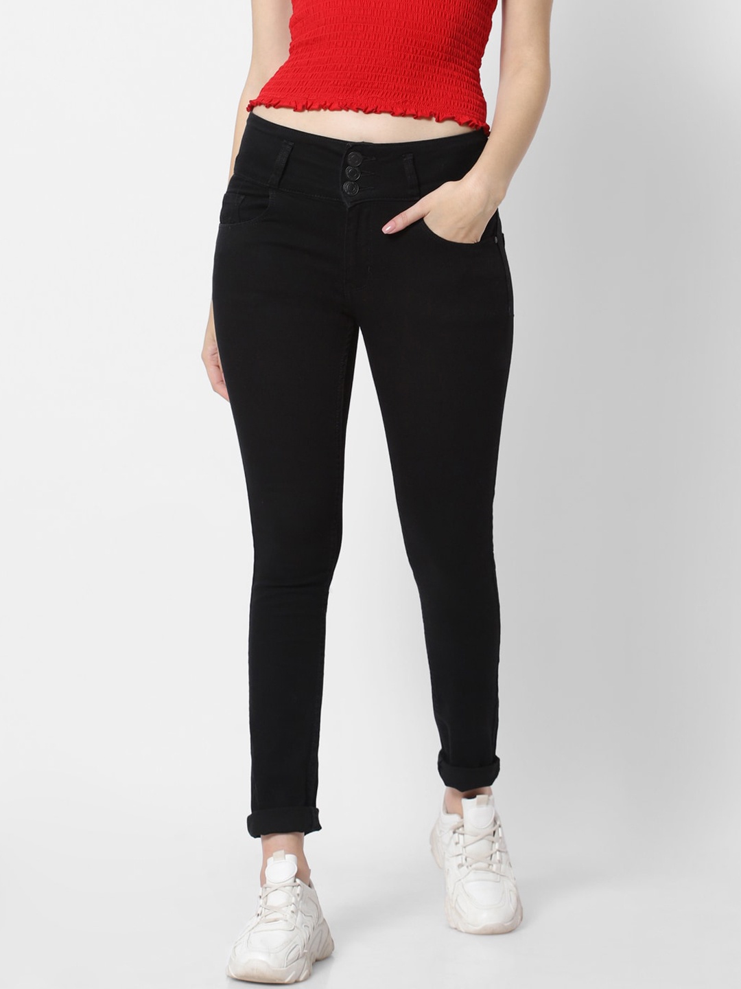 

MARCA Disati Women Black Skinny Fit Jeans