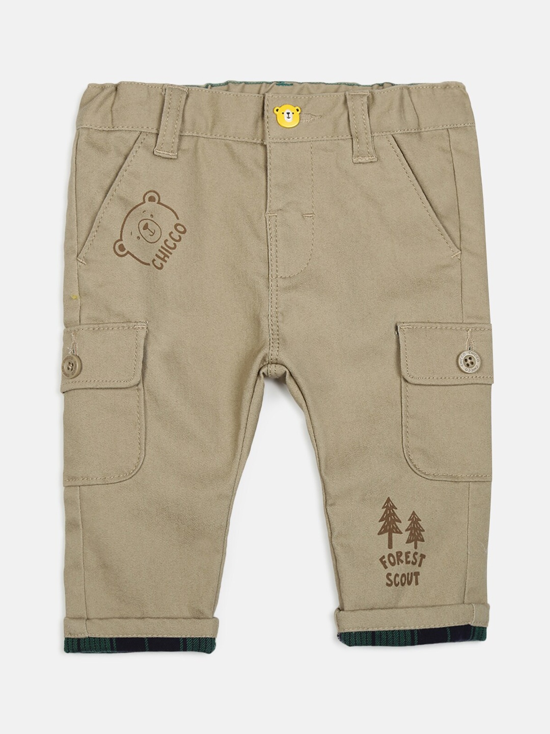 

Chicco Boys Khaki Printed Jeans