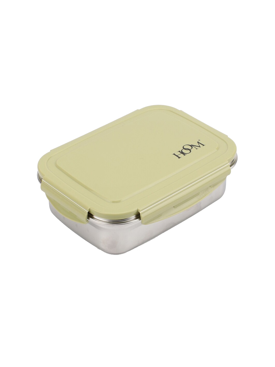 

HOOM Olive Green & Silver Stainless Steel Lunch Box