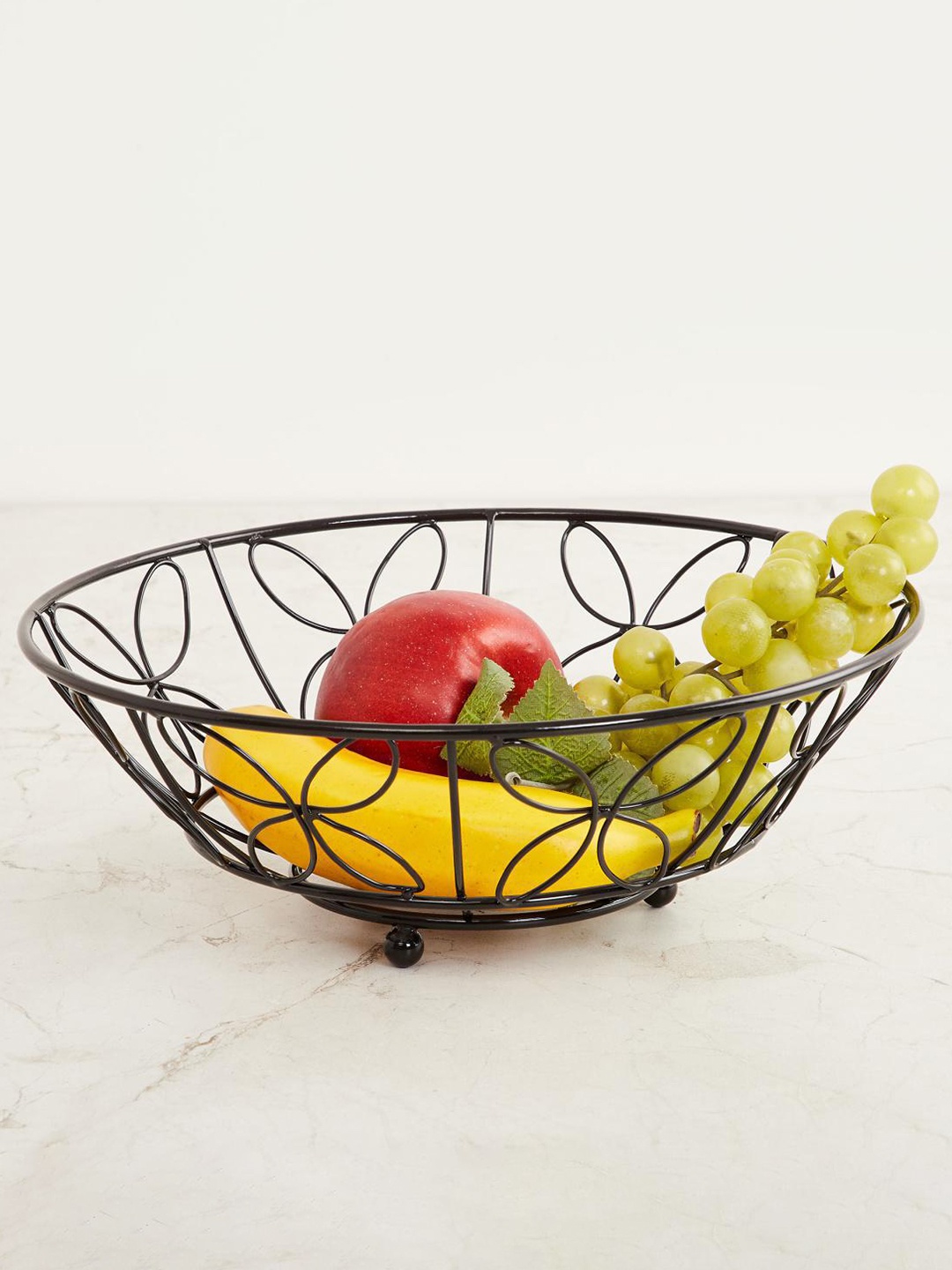 

Home Centre Black Metal Fruit Basket