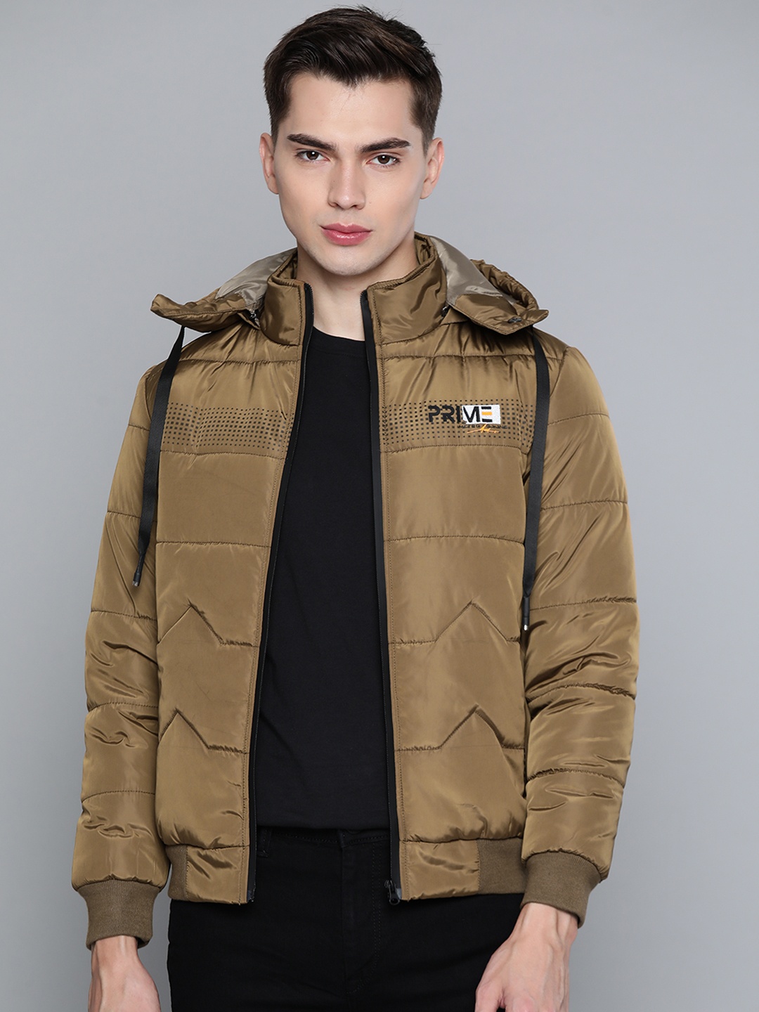 

Fort Collins Men Olive Green Hooded Bomber Jacket