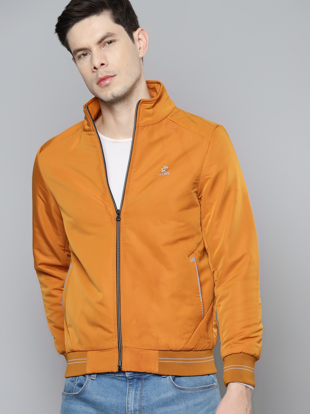 

Fort Collins Men Mustard Yellow Bomber Jacket