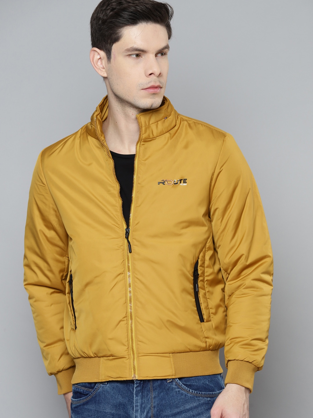 

Fort Collins Men Mustard Yellow Bomber Jacket