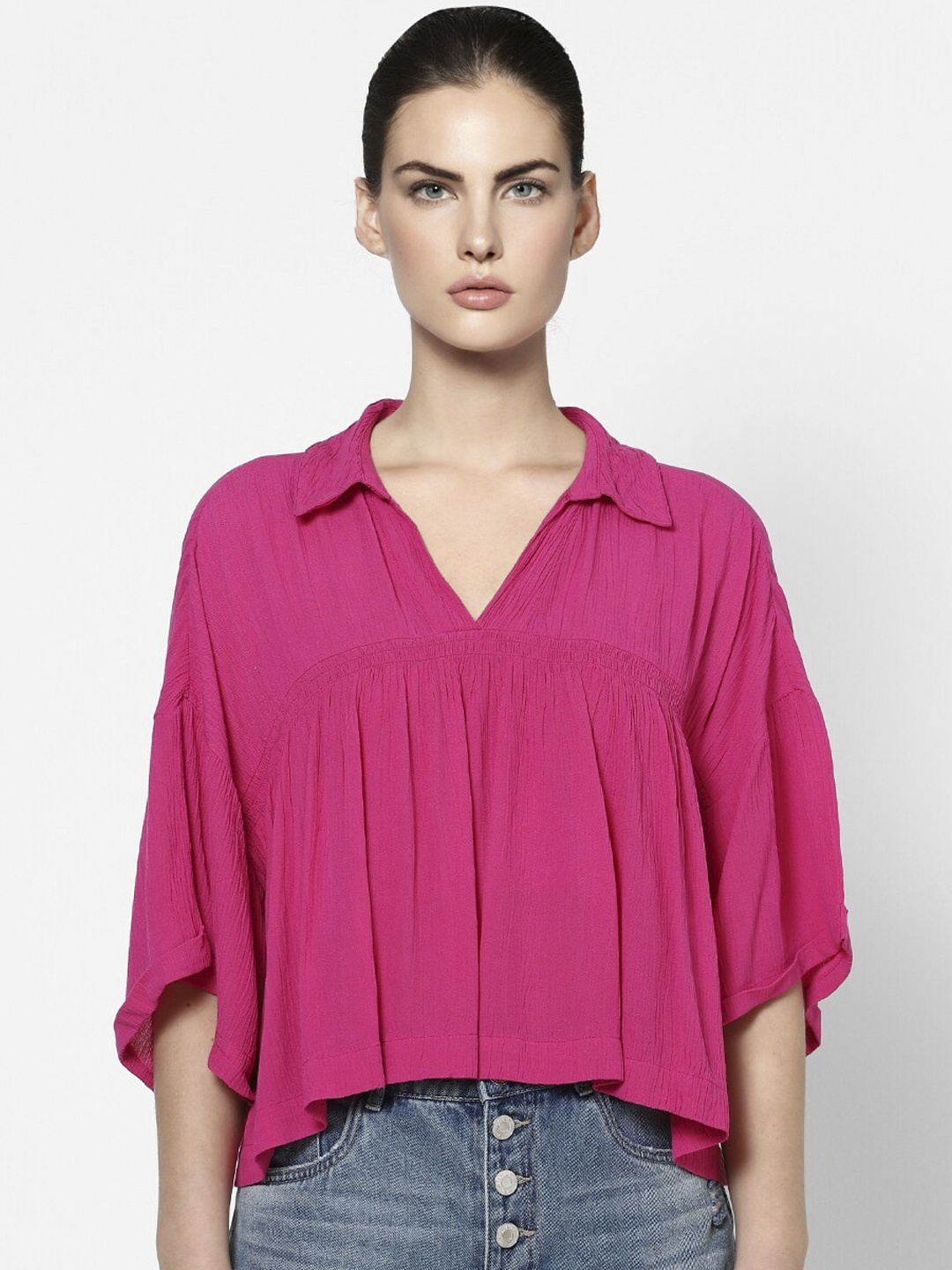 

ONLY Women Pink Boxy Top