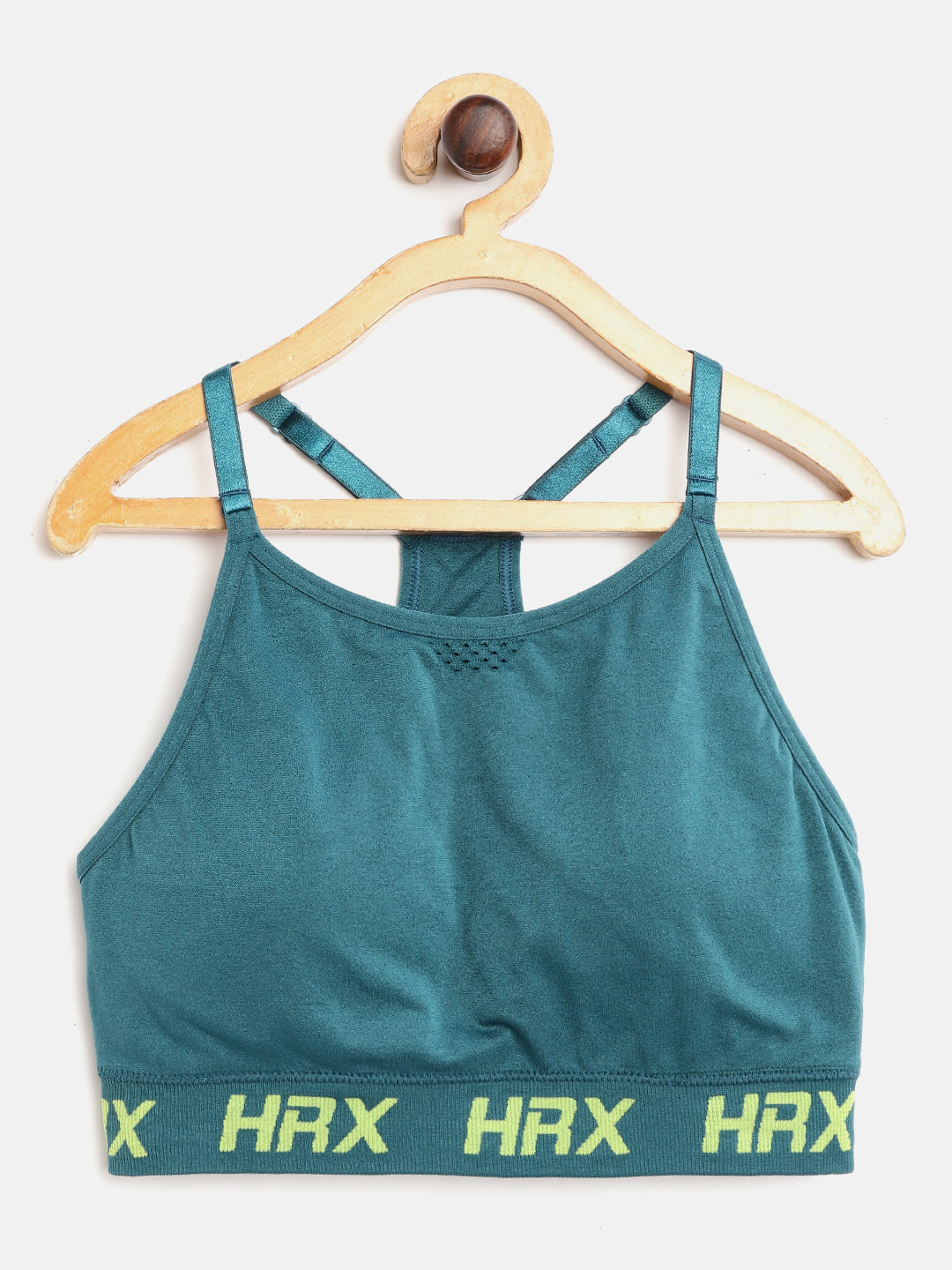 

HRX By Hrithik Roshan U-17 Active Girls Aleutian Seamless Solid Sports Bra, Teal