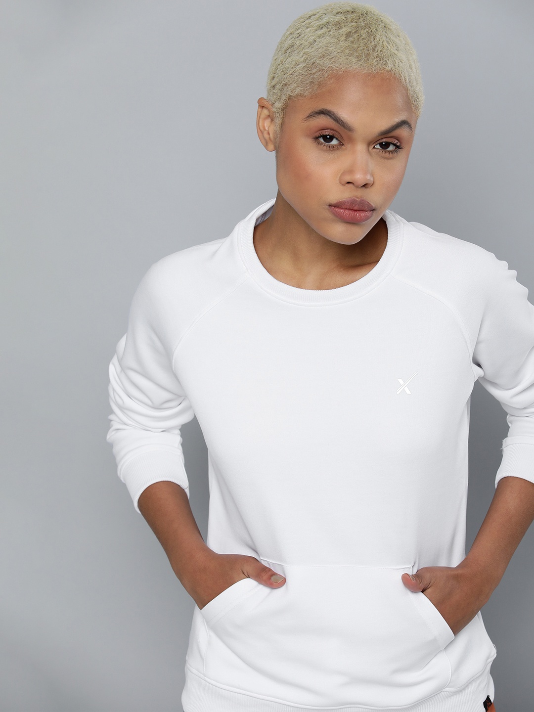 

HRX By Hrithik Roshan Outdoor Women White Packable Solid Sweatshirts