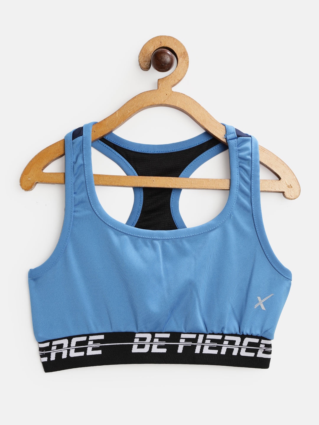 

HRX by Hrithik Roshan Blue & Black Solid Beginners Sports Bra