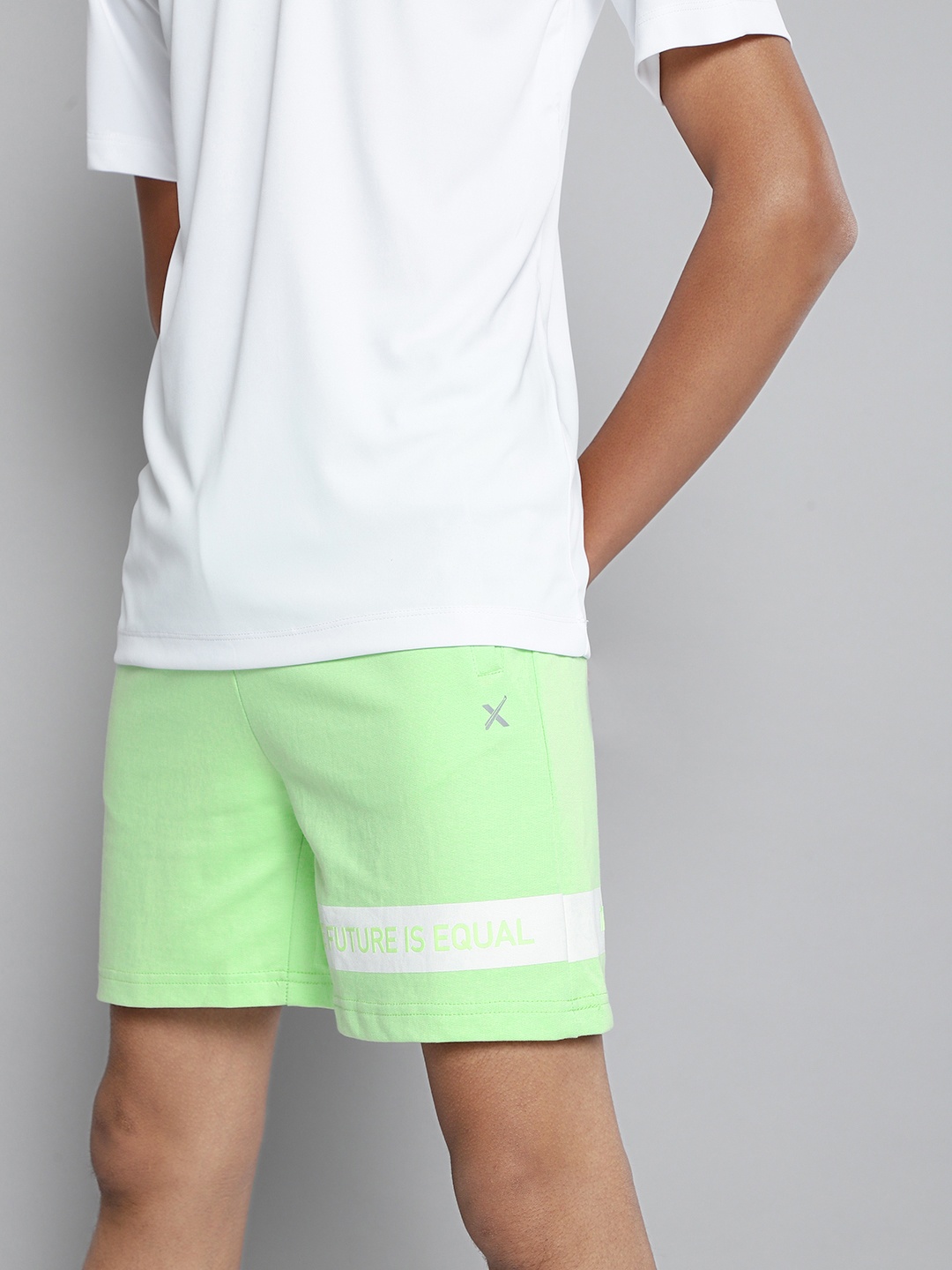 

HRX by Hrithik Roshan Boys Green U17 Lifestyle Shorts