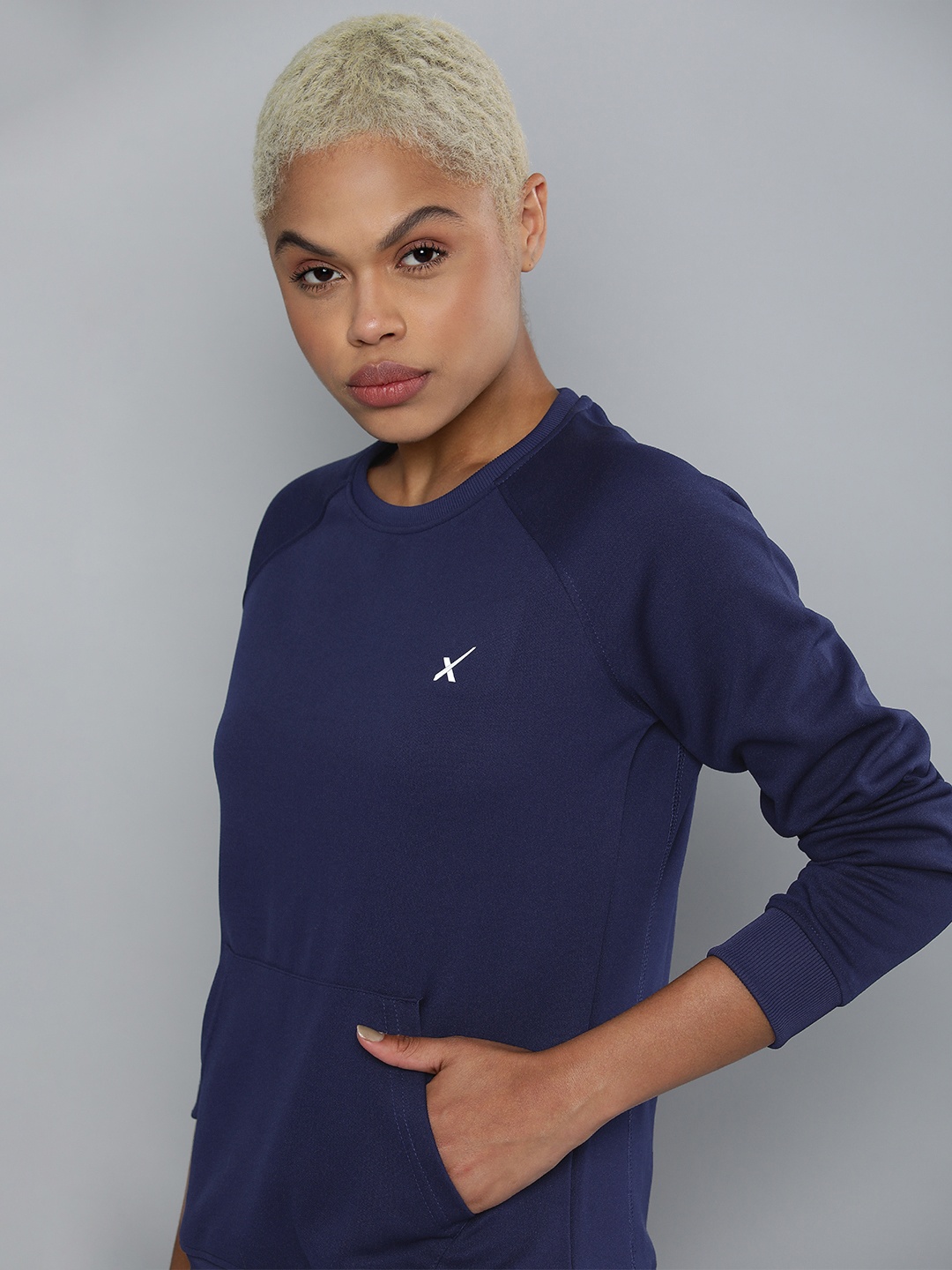 

HRX By Hrithik Roshan Outdoor Women Blue Packable Solid Sweatshirts