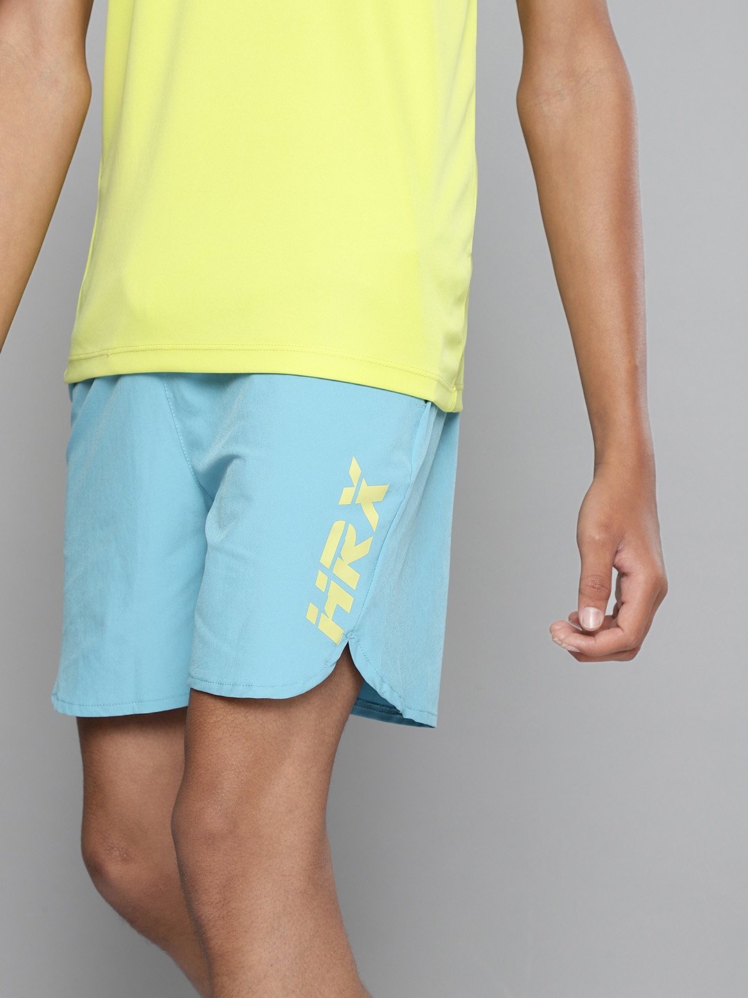 

HRX by Hrithik Roshan U-17 Active Boys Delphinium Blue Seamless Brand Carrier Shorts