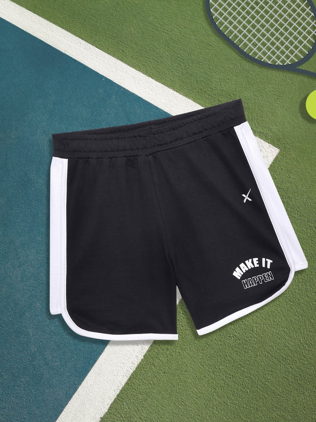 

HRX by Hrithik Roshan Girls Black Shorts