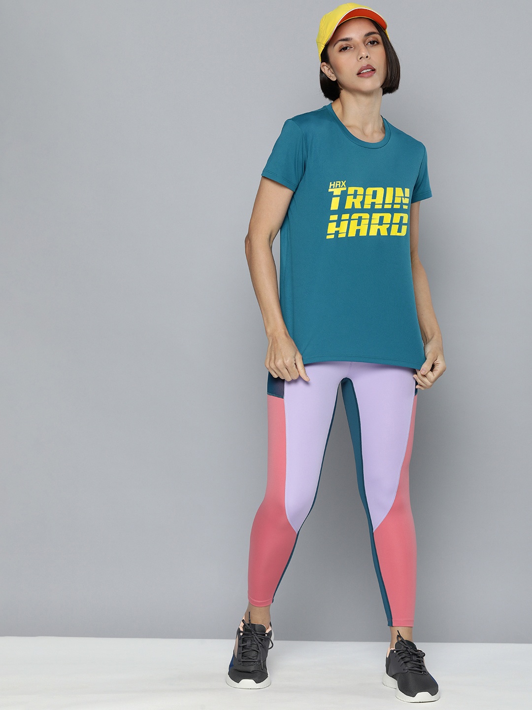 

HRX By Hrithik Roshan Women Blue Rapid-Dry Typography T-shirt