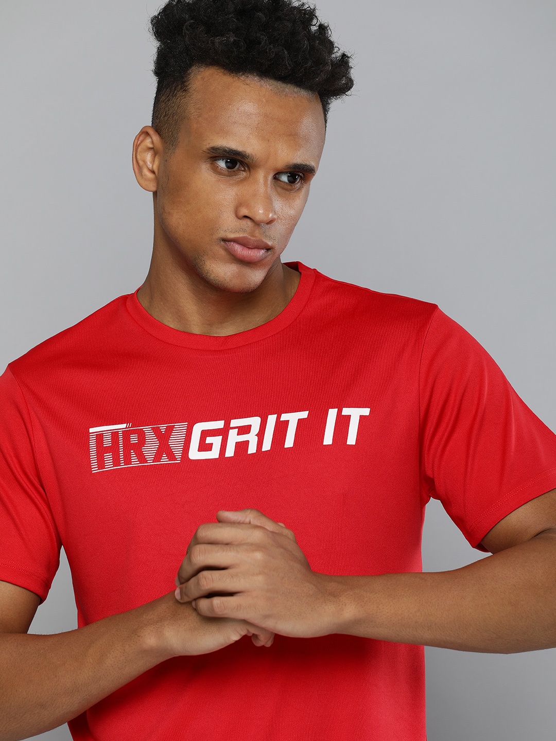 

HRX By Hrithik Roshan Training Men Formula Red Rapid-Dry Typography Tshirts