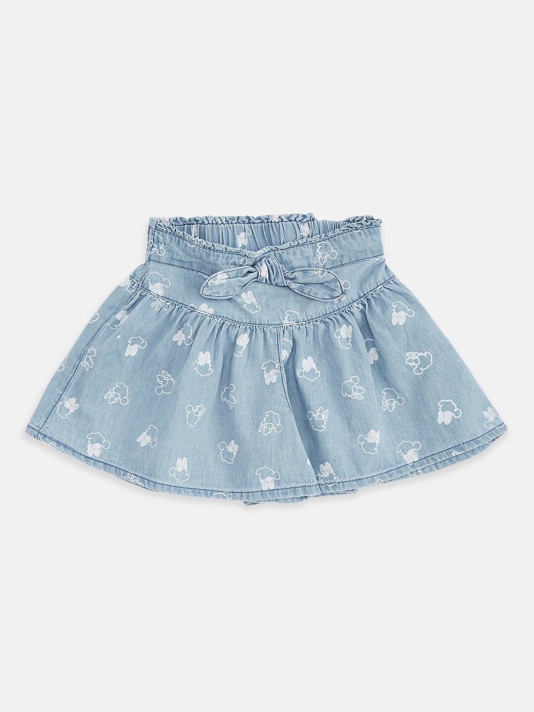

Pantaloons Junior Girls Blue & White Printed Flared Skirt