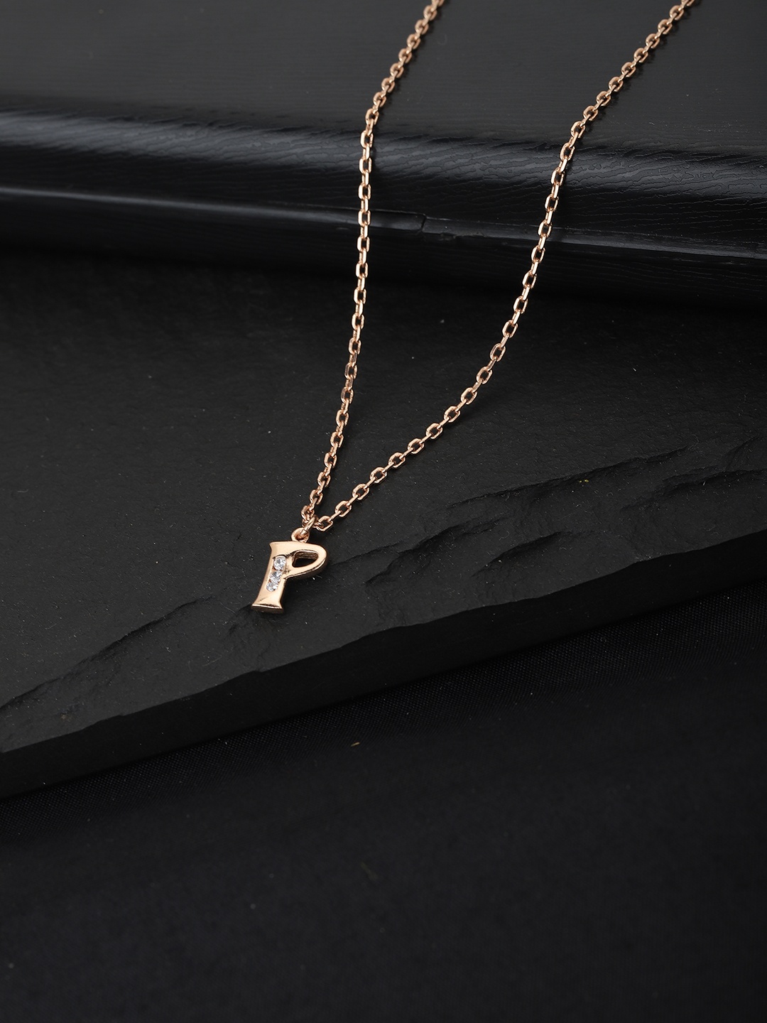 

Carlton London Rose Gold-Plated CZ-Studded Handcrafted Necklace