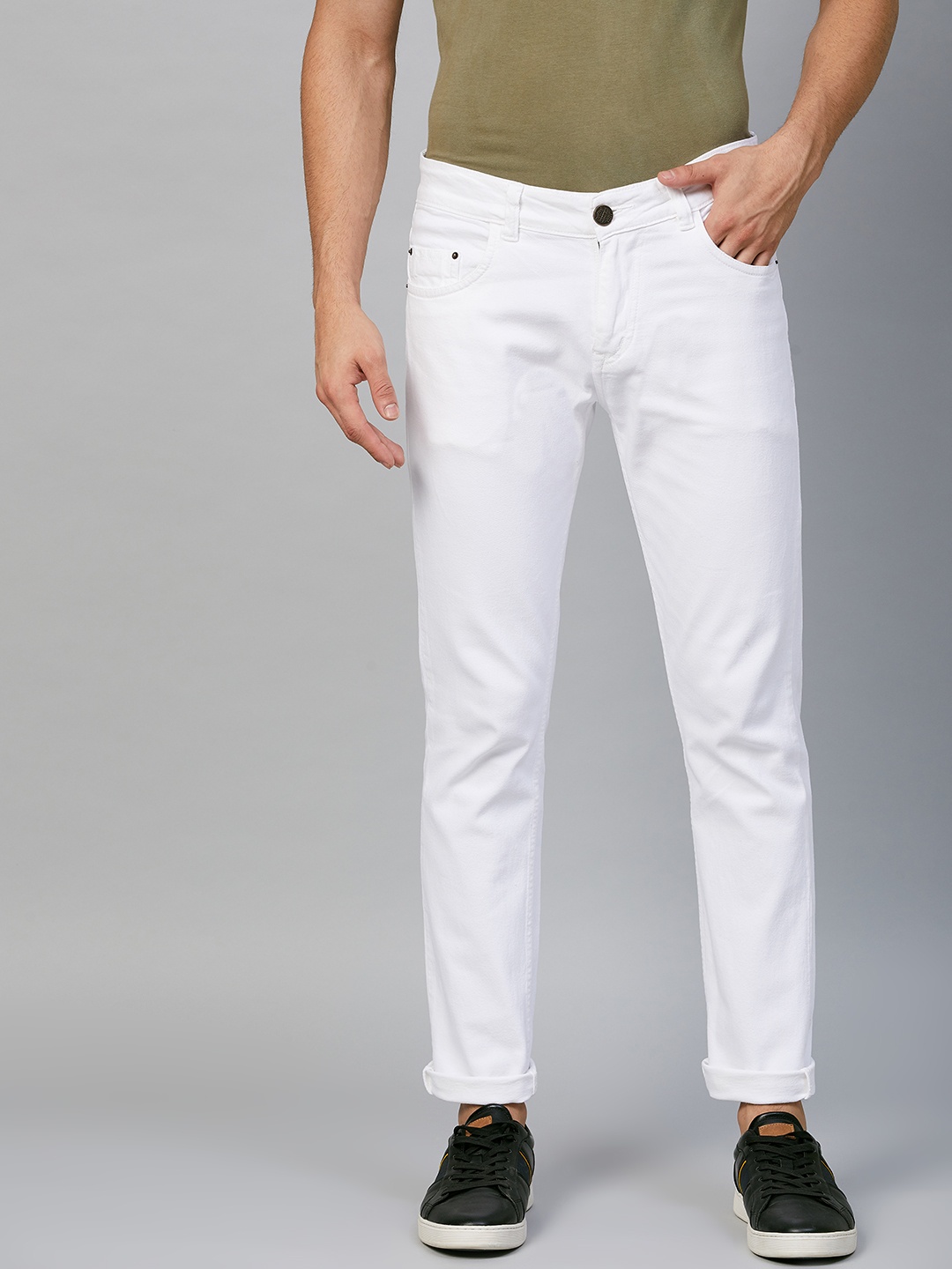 

PARIS HAMILTON Men White Skinny Fit Stretchable Jeans