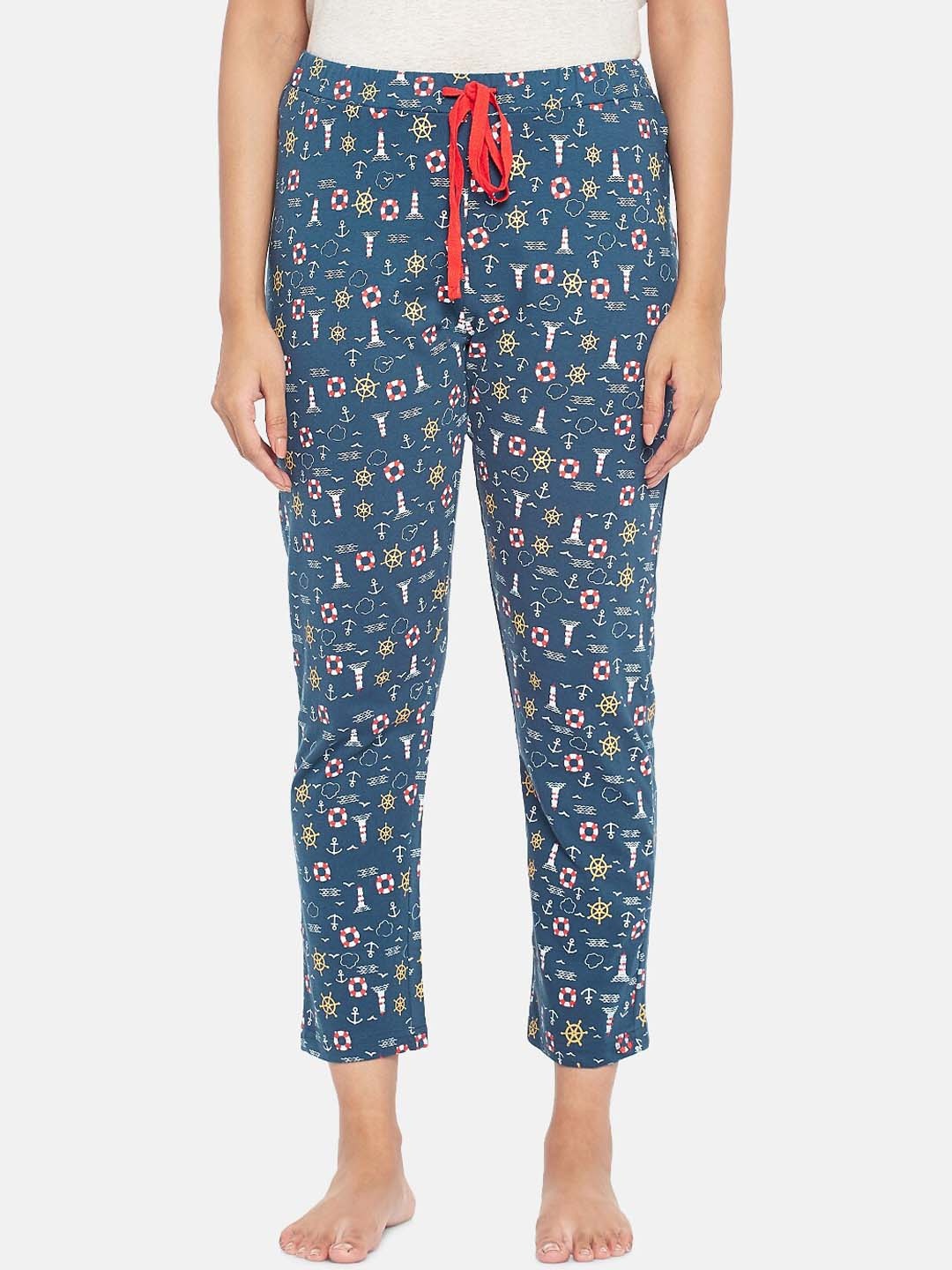 

People Womens Blue Cotton Pyjama