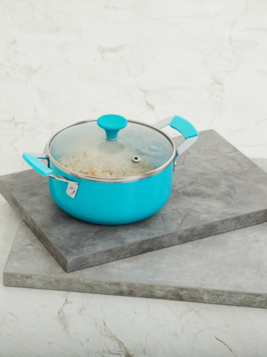 

Home Centre Turquoise Blue Solid Colour Connect Casserole With Lid