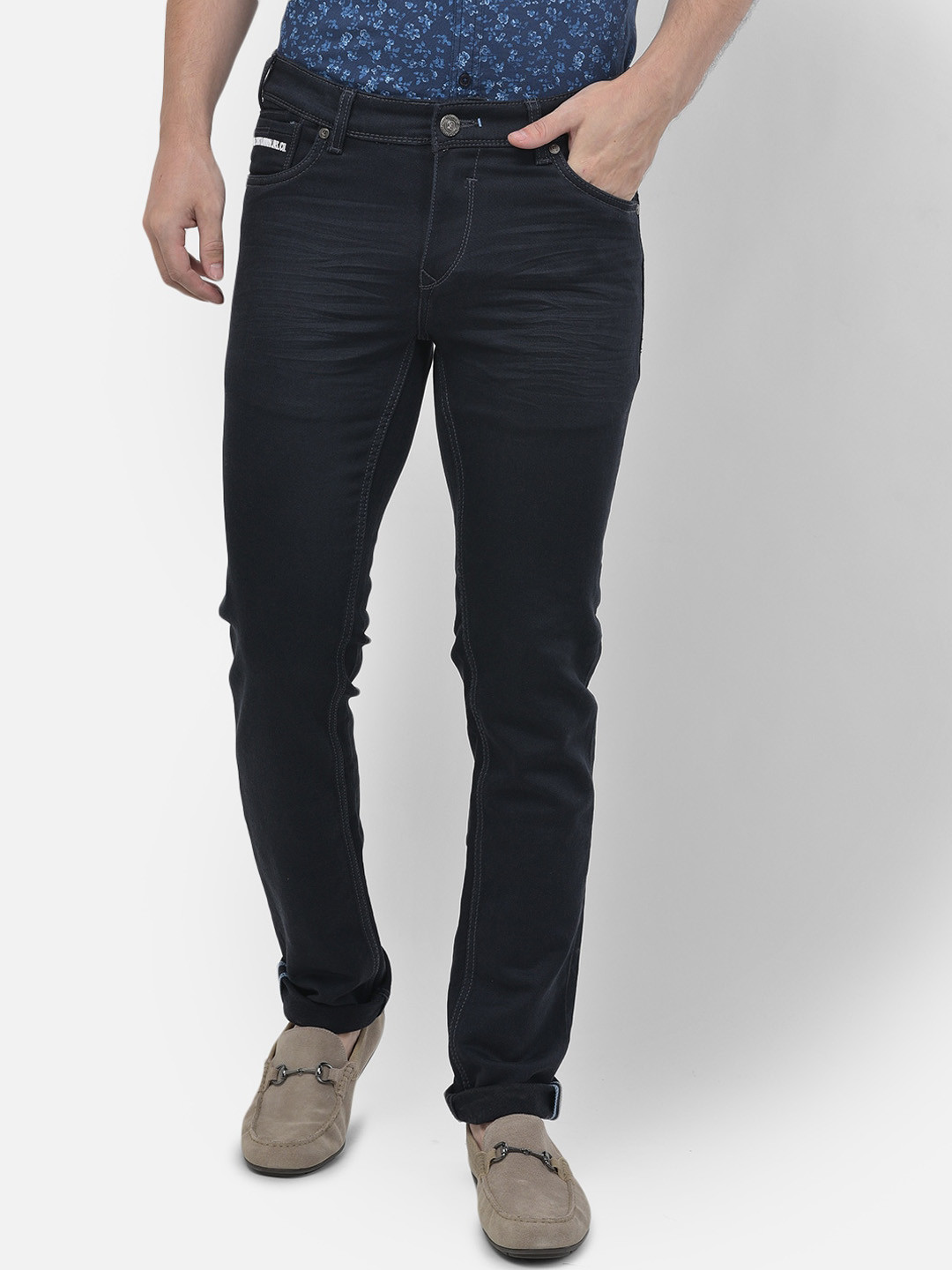 

Canary London Men Charcoal Grey Smart Slim Fit Light Fade Stretchable Jeans