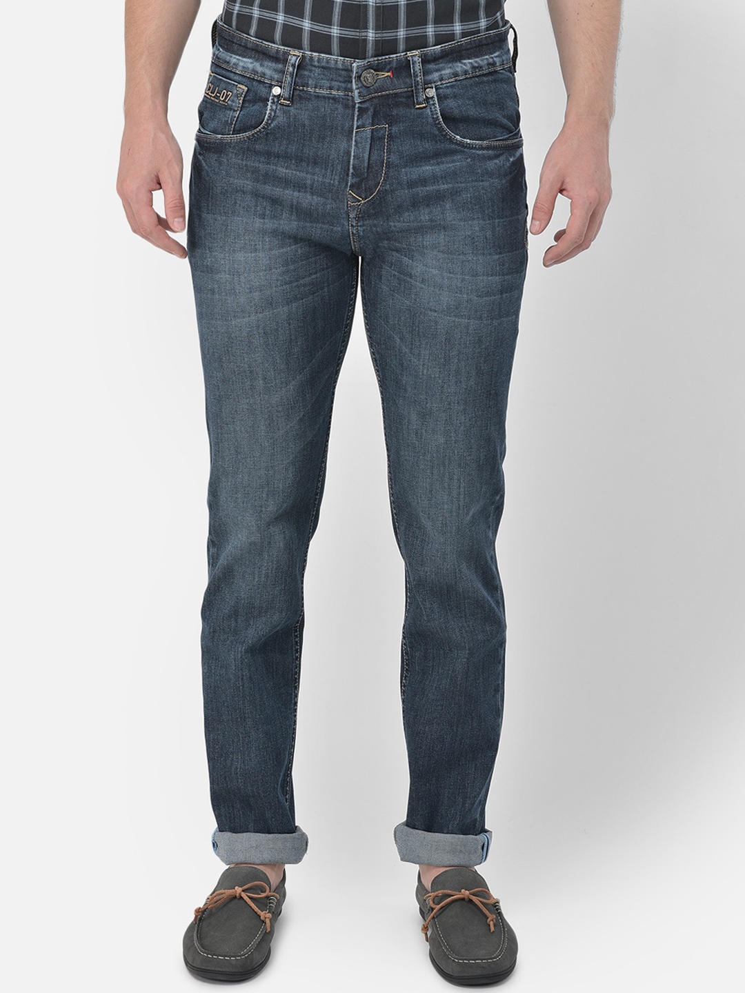 

Canary London Men Blue Smart Slim Fit Heavy Fade Stretchable Jeans
