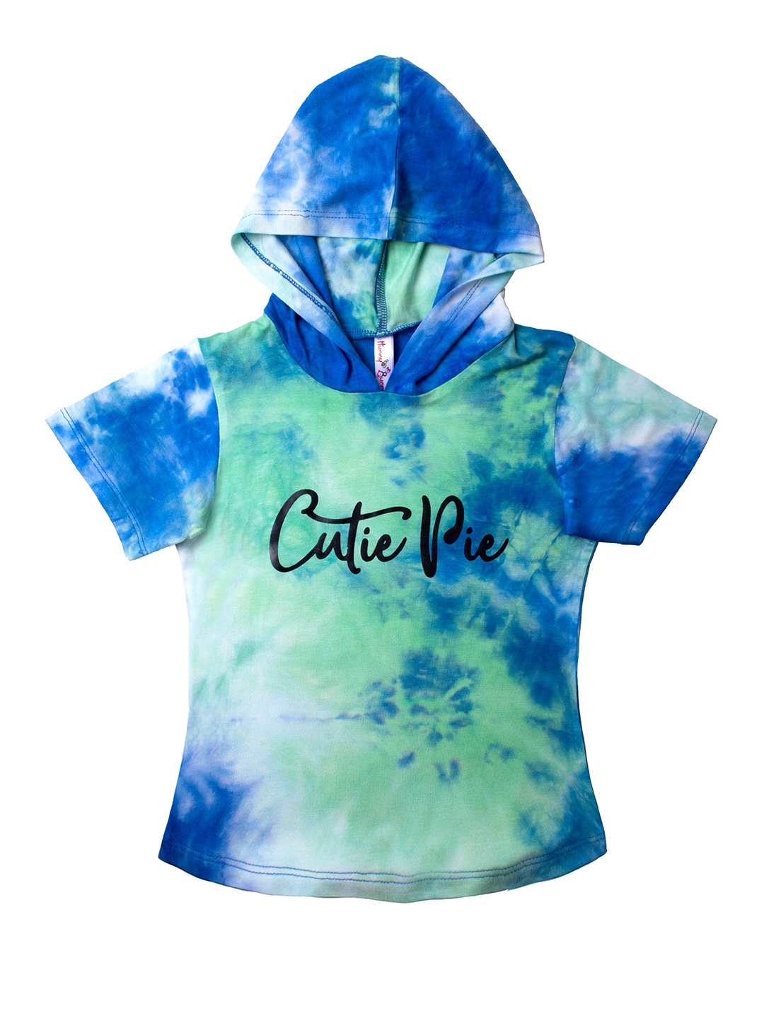 

Hunny Bunny Girls Blue & Green Tie and Dye Regular Top