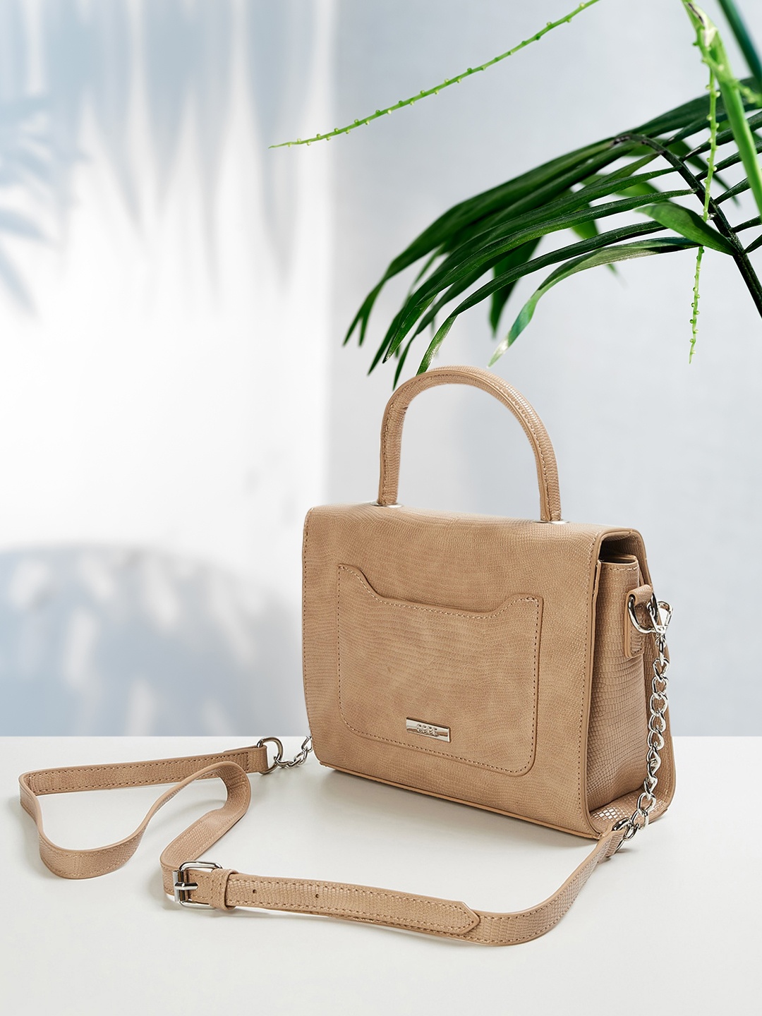 

CODE by Lifestyle Khaki Swagger Handheld Bag with Bow Detail