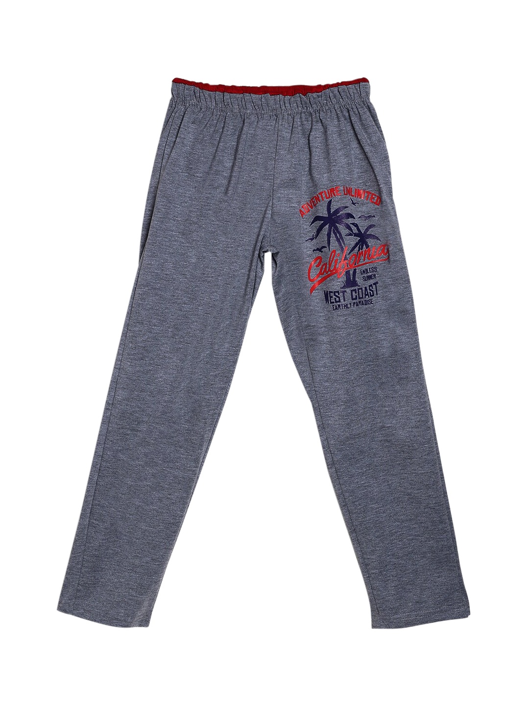 

SWEET ANGEL Girls Charcoal Solid Pure Cotton Straight-Fit Track Pants