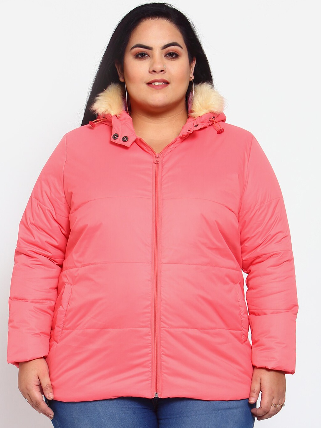 

plusS Women Coral Padded Jacket