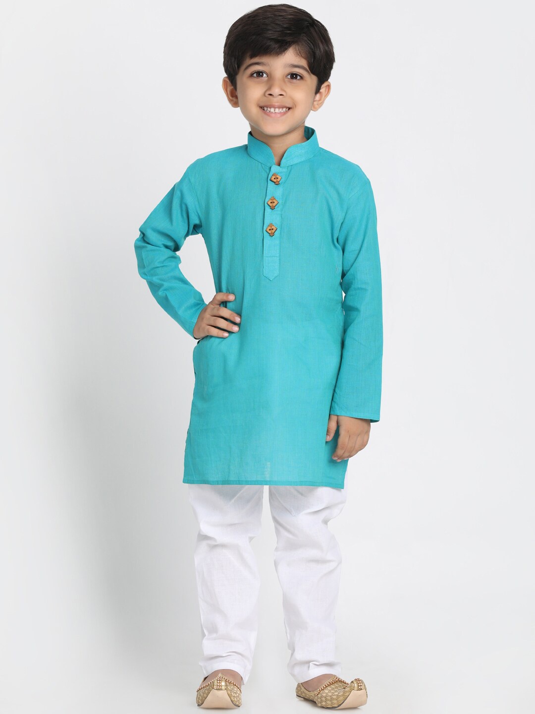 

VASTRAMAY Boys Blue Regular Pure Cotton Kurta with Pyjamas