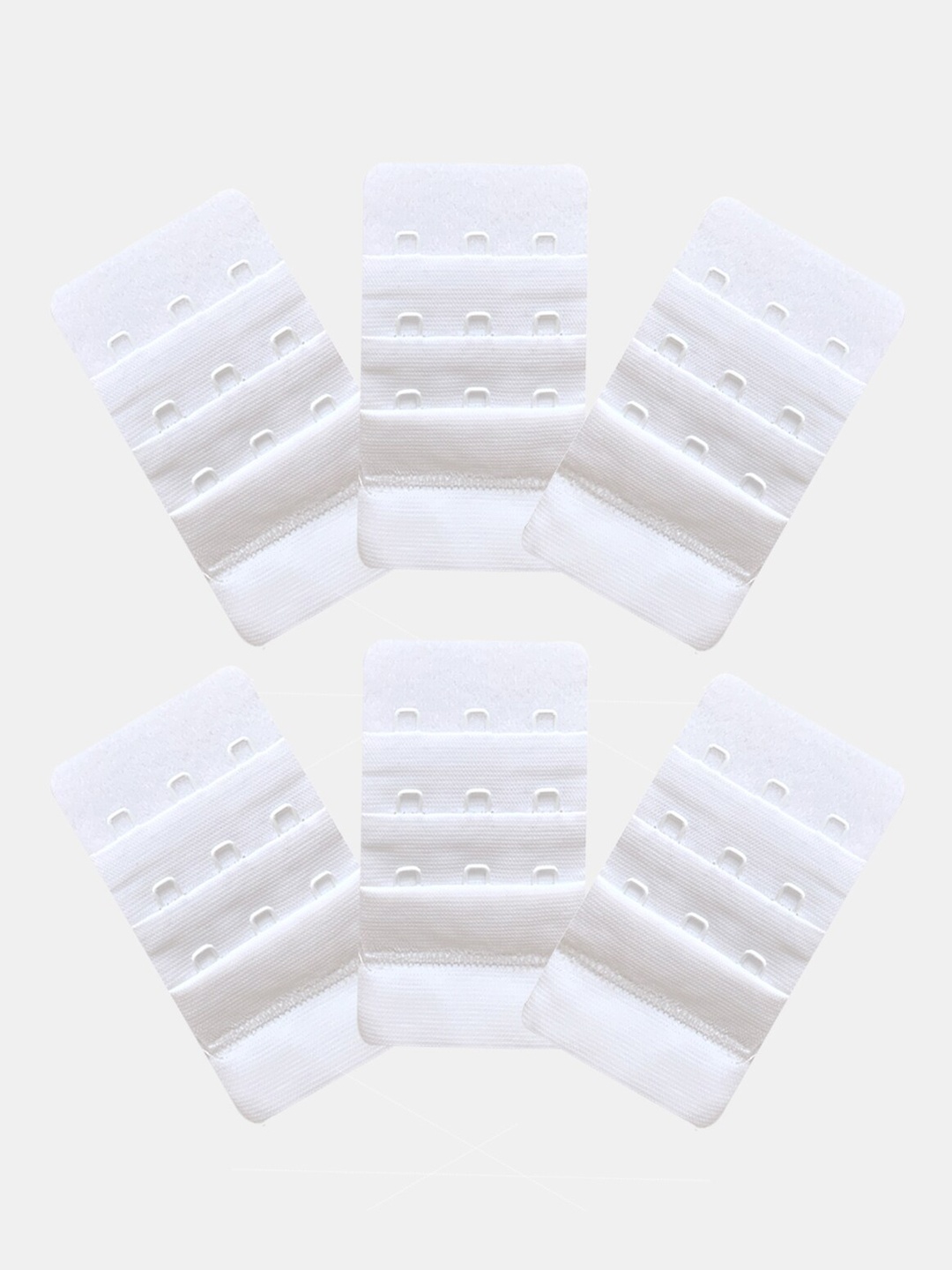 

Inner Sense Women Pack Of 6 White Hook & Eye Bra Extenders