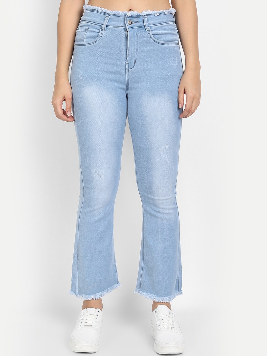 

River Of Design Jeans Women Blue Bootcut High-Rise Jeans
