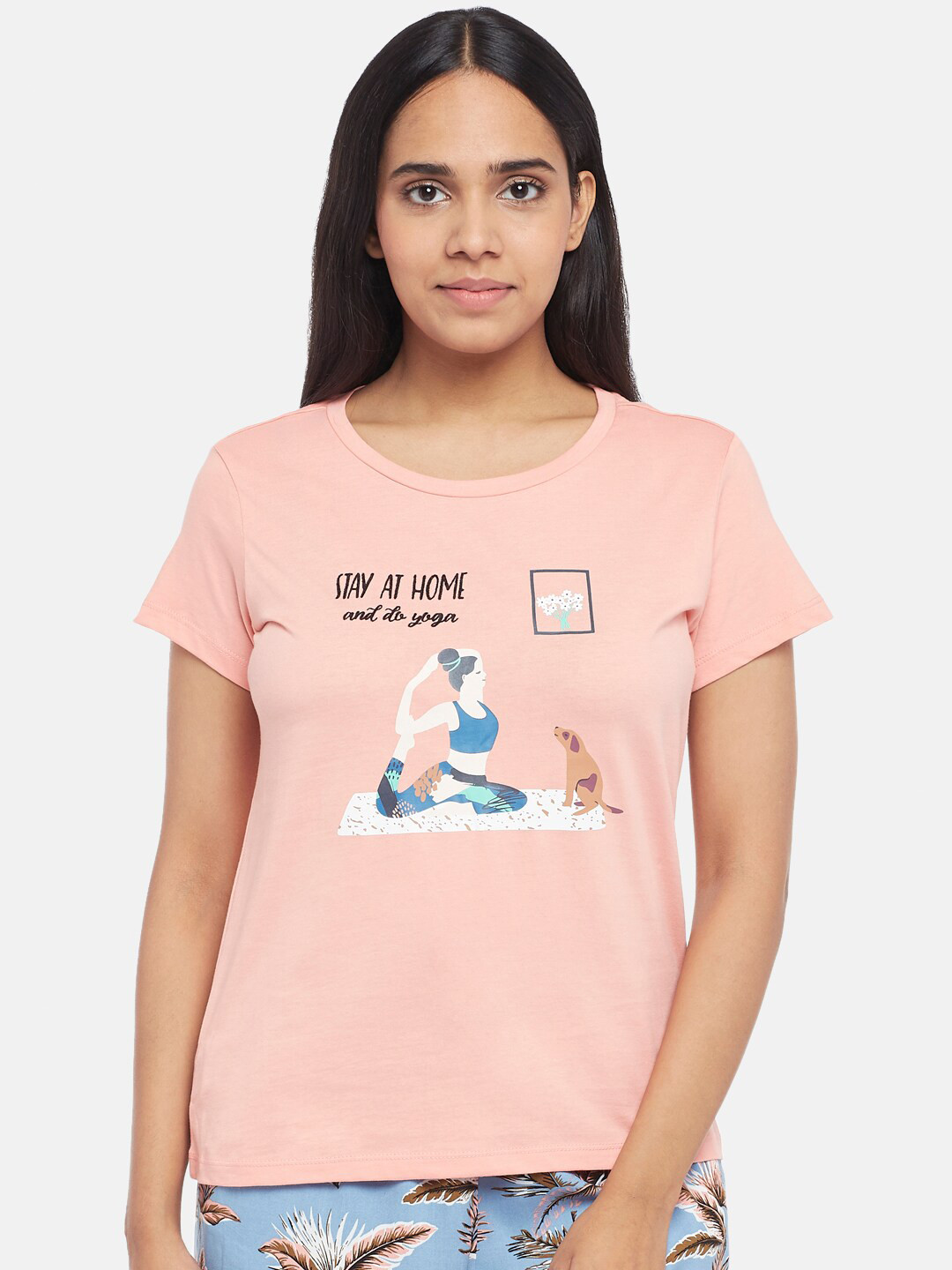 

Dreamz by Pantaloons Women Pink Regular Lounge tshirt