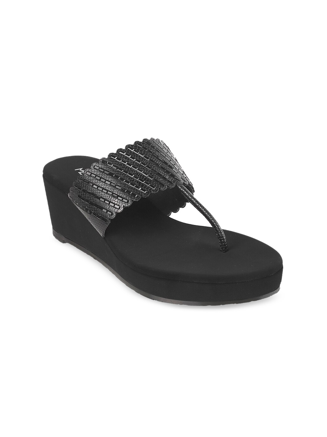 

Metro Women Black Wedge Sandals